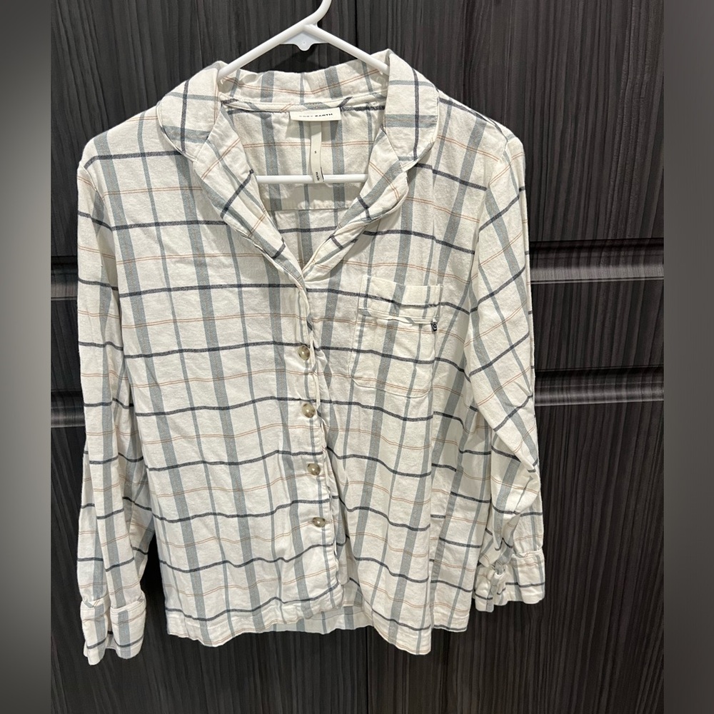 Cozy Earth plaid flannel women’s pajama set, S